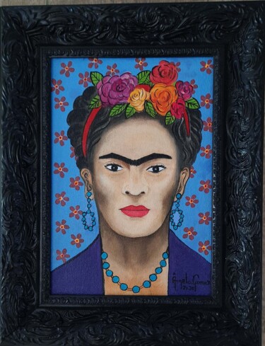 Pittura intitolato "Fridoka Kahlo" da Angela Gomes, Opera d'arte originale, Acrilico