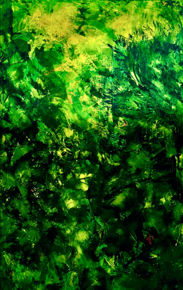 Pintura titulada "selva" por Angela Ortiz, Obra de arte original, Acrílico Montado en Bastidor de camilla de madera