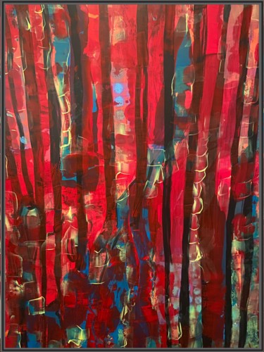 Картина под названием "MIRADAS ATRAPADAS" - Angela Ortiz, Подлинное произведение искусства, Акрил Установлен на Деревянная р…