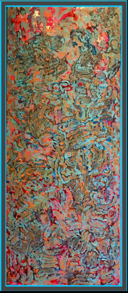 Painting titled "Laberinto" by Angela Ortiz, Original Artwork, Acrylic Mounted on Wood Stretcher frame