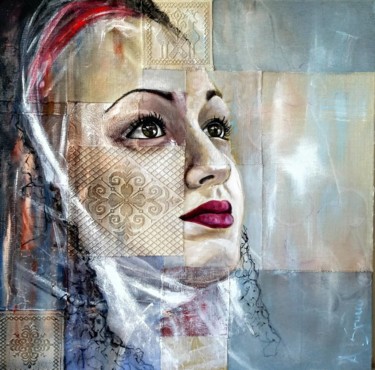Painting titled "doona sarda" by Angela Spano, Original Artwork, Acrylic