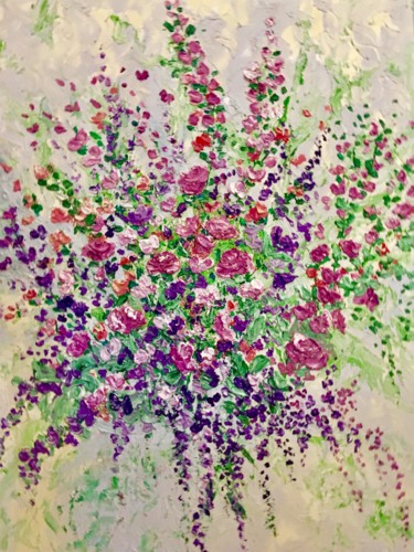 Painting titled "Bouquet" by Angie, Original Artwork, Acrylic