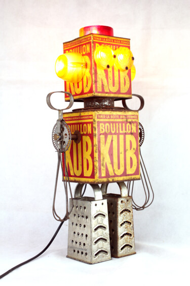 Sculpture titled "ROKUB" by Angèle Riguidel, Original Artwork, Metals