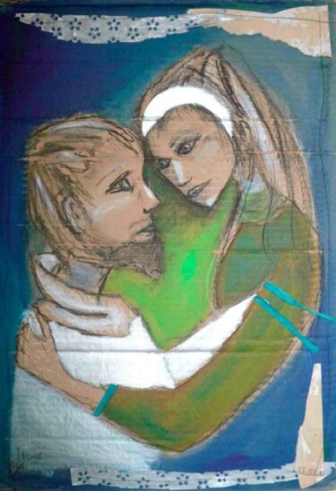 Peinture intitulée "couple 2" par Angèle Sperius, Œuvre d'art originale