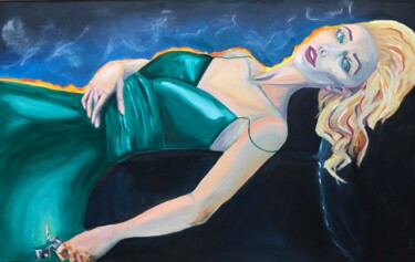 Картина под названием "Выгорание" - Angelica Doroshina (ANG), Подлинное произведение искусства, Масло