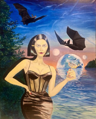 Картина под названием "Осознанная тень" - Angelica Doroshina (ANG), Подлинное произведение искусства, Масло