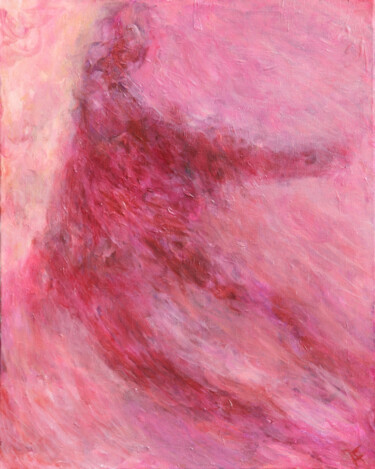 Malarstwo zatytułowany „Ascending in Pink” autorstwa Angelica Fom, Oryginalna praca, Akryl