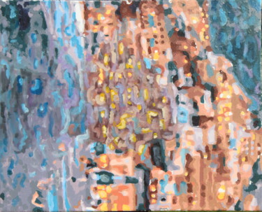 Картина под названием "In the evening/Clif…" - Angelica Fom, Подлинное произведение искусства, Акрил
