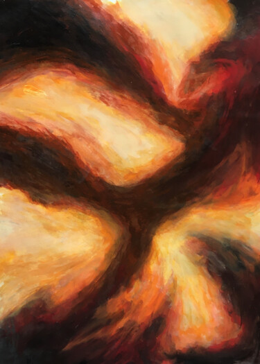 Peinture intitulée "Eruption" par Angelica Fom, Œuvre d'art originale, Acrylique