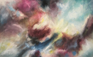Painting titled "Dreamy sky" by Angelica Fom, Original Artwork, Oil