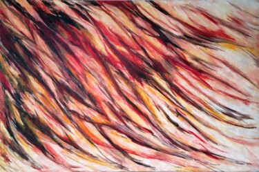 Pintura titulada "Crimson Serenade" por Angelica Fom, Obra de arte original, Acrílico