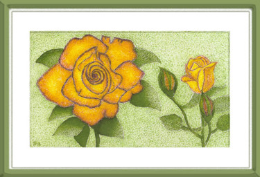 Drawing titled "rosas-amarelas.jpg" by Angelica Trompieri, Original Artwork