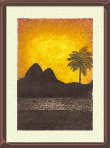 Σχέδιο με τίτλο "paisagem-tropical.j…" από Angelica Trompieri, Αυθεντικά έργα τέχνης