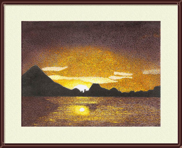 Desenho intitulada "sol-nascente.jpg" por Angelica Trompieri, Obras de arte originais, Tinta