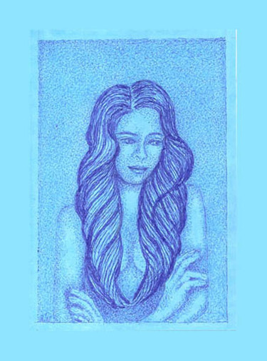 Drawing titled "Aflita" by Angelica Trompieri, Original Artwork, Ink