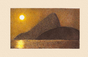 Drawing titled "Pão de açúcar de ma…" by Angelica Trompieri, Original Artwork, Ink