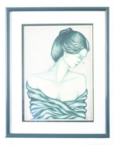 Desenho intitulada "Beatriz" por Angelica Trompieri, Obras de arte originais, Tinta
