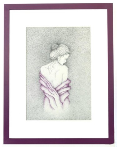Dibujo titulada "modelo" por Angelica Trompieri, Obra de arte original, Tinta