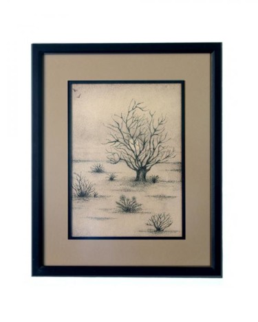 Desenho intitulada "À espera da chuva" por Angelica Trompieri, Obras de arte originais, Tinta