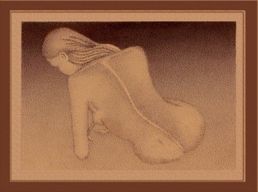 Dessin intitulée "mulher de areia" par Angelica Trompieri, Œuvre d'art originale, Autre