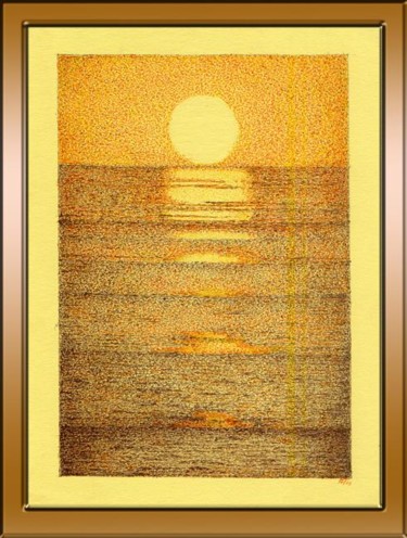 Dessin intitulée "por do sol (coucher…" par Angelica Trompieri, Œuvre d'art originale, Autre