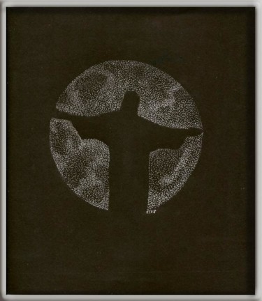 Dessin intitulée "Cristo Redentor" par Angelica Trompieri, Œuvre d'art originale