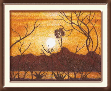 Dessin intitulée "paisagem-de-verao1.…" par Angelica Trompieri, Œuvre d'art originale, Encre