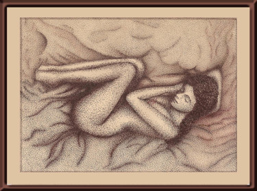 Dessin intitulée "bela-adormecida.jpg" par Angelica Trompieri, Œuvre d'art originale, Encre