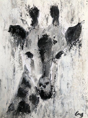 Картина под названием "Giraffe" - Angélica Hernández, Подлинное произведение искусства, Акрил