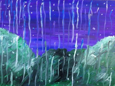 Painting titled "Rain" by Angelika Belousova, Original Artwork, Acrylic