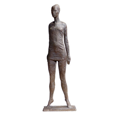 Sculpture intitulée "Gespannt" par Angelika Kienberger, Œuvre d'art originale, Bronze