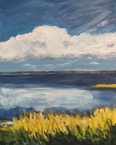 Painting titled "Island view II" by Angelika Scheibler, Original Artwork, Acrylic
