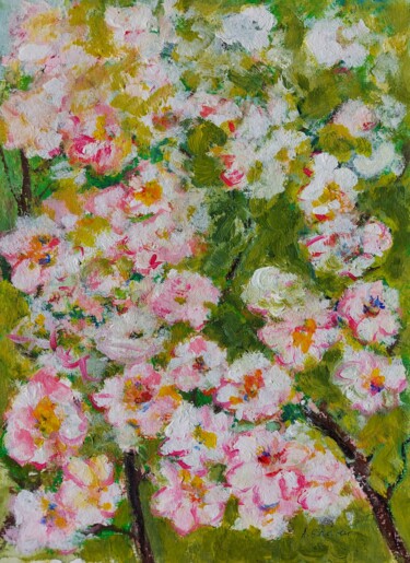 Painting titled "Signs of Spring" by Angelika Scheibler, Original Artwork, Acrylic