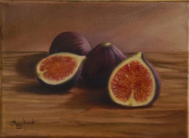 Malarstwo zatytułowany „"Figs"” autorstwa Ageliki [Αγγελικη], Oryginalna praca, Olej