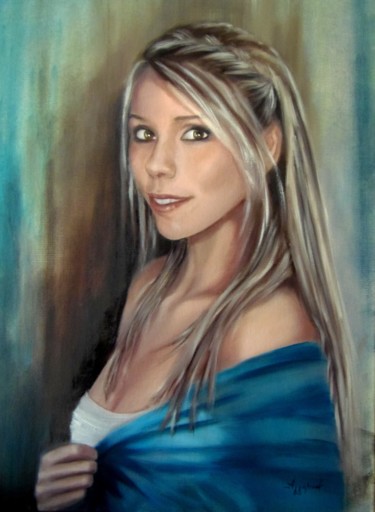 Painting titled ""Alexia"" by Ageliki Aggelike, Original Artwork, Oil