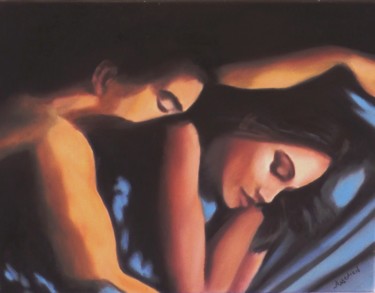 Painting titled ""Safe"" by Ageliki Aggelike, Original Artwork, Oil