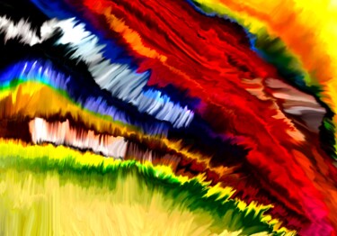 Artes digitais intitulada "Explosão de cores" por Angelina Alves, Obras de arte originais, Pintura digital