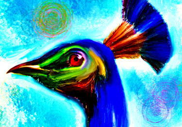 Arte digitale intitolato "Pavão" da Angelina Alves, Opera d'arte originale, Pittura digitale