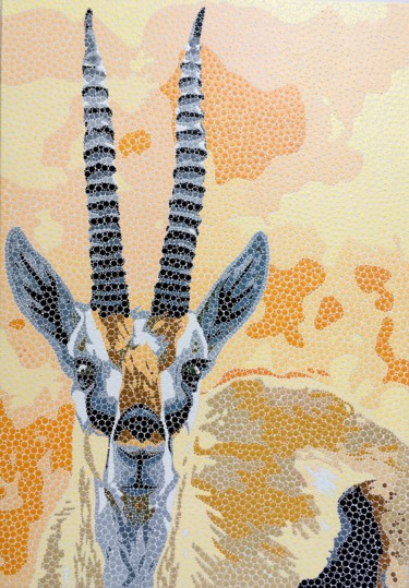Ζωγραφική με τίτλο "Gazelle" από Angelina Brodt, Αυθεντικά έργα τέχνης, Ακρυλικό