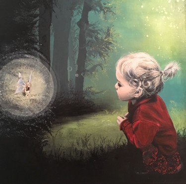 Painting titled "Wonder of childhood" by Angelina Brodt, Original Artwork, Acrylic