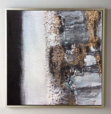 Painting titled "Abstrait 1" by Angelina Ermakova, Original Artwork, Acrylic Mounted on Wood Stretcher frame