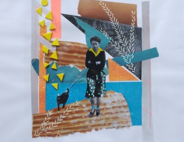 Collages intitulée "Arlette" par Angelina Martin, Œuvre d'art originale, Collages