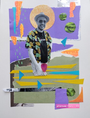 Collages titled "Antonin" by Angelina Martin, Original Artwork, Collages