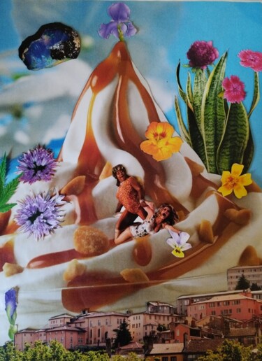Collages titled "Sundae" by Angelina Martin, Original Artwork, Collages