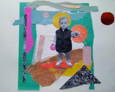 Collages titled "Edouard" by Angelina Martin, Original Artwork, Collages