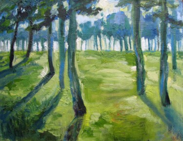 Картина под названием "Сосновый лес" - Angelina Maslikova, Подлинное произведение искусства, Масло