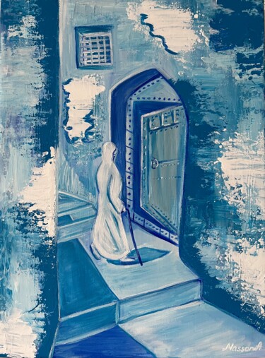Painting titled "Шавен" by Angelina Masson, Original Artwork, Acrylic Mounted on Wood Panel