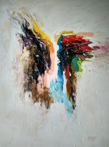 Картина под названием "Где-то там, за обла…" - Angelina Damenia, Подлинное произведение искусства, Масло