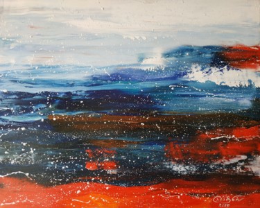 Painting titled "Море" by Angelina Damenia, Original Artwork, Oil