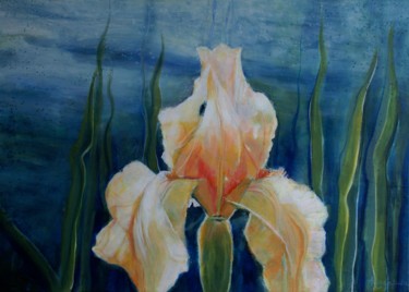 Картина под названием "Gele lis" - Angeline Rosendaal, Подлинное произведение искусства, Масло Установлен на Деревянная рама…